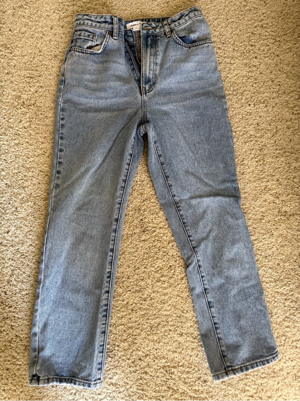 O'Neill Light Blue Straight Leg Women's Jeans - Size 27